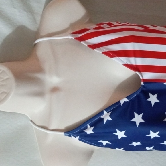 Ekouaer 1 Piece Swimwear size XXL Flag Design Red White Blue Pre-owned - Picture 2 of 7